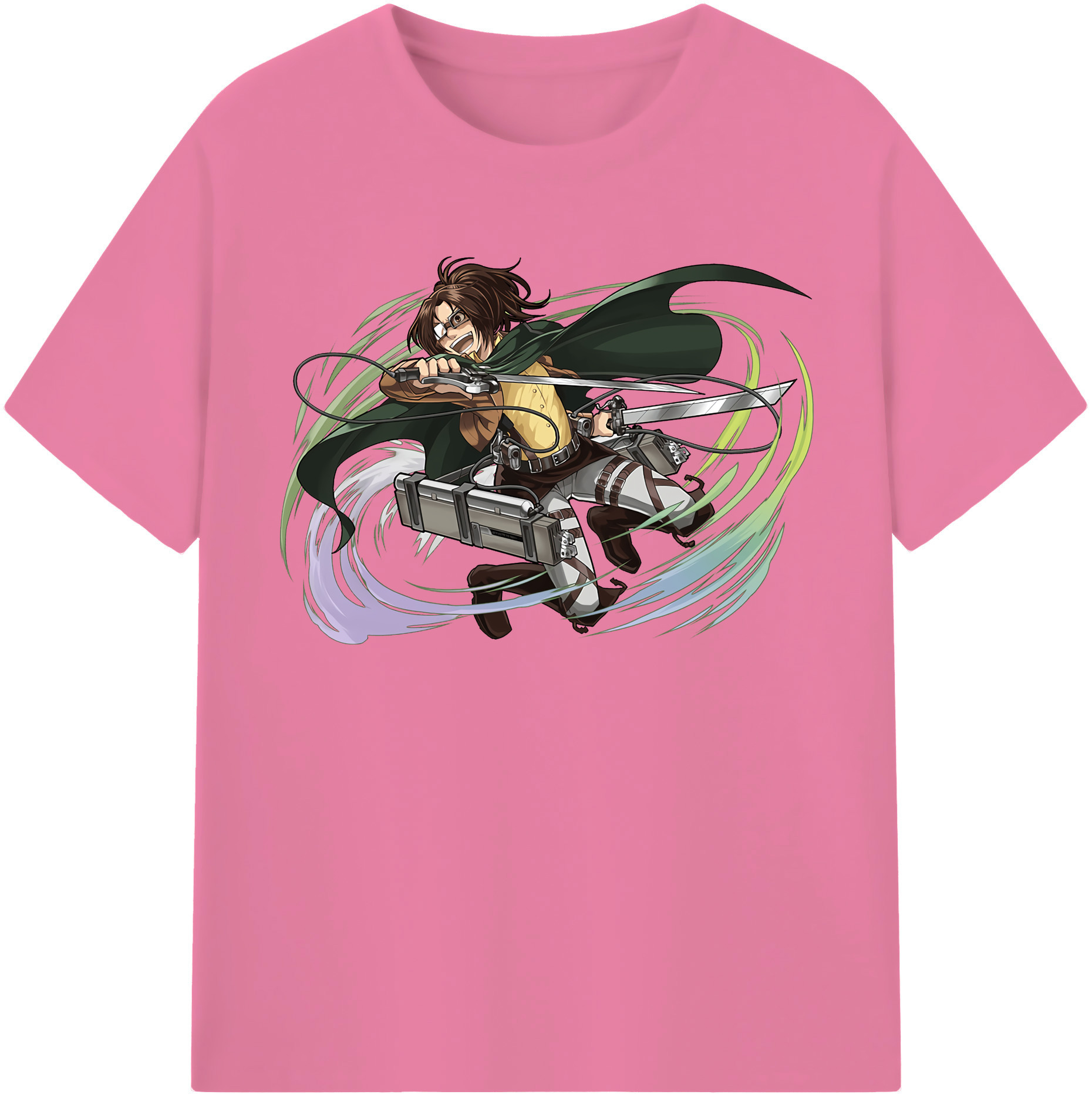 （画像用） 進撃の巨人 ハンジ·ゾエ Attack on Titan Hanji Zoe 綿100％半袖Tシャツ（フロントプリント）